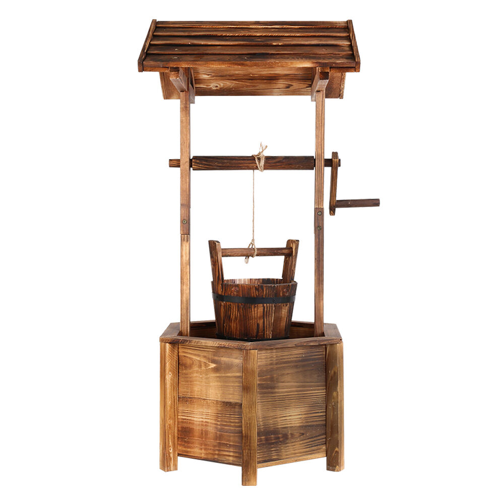 Gardeon Garden Decor Outdoor Ornament Wooden Wishing Well Price