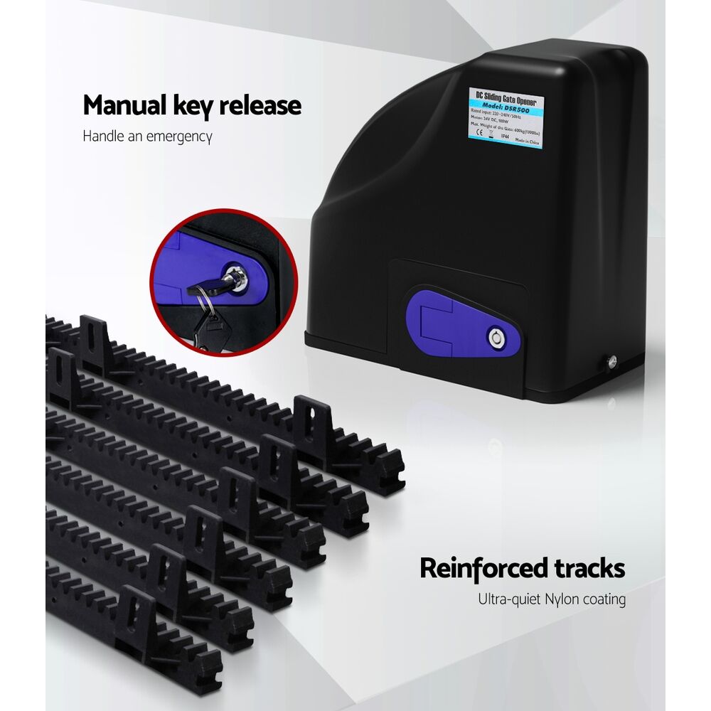 Automatic Sliding Gate Opener Kit 10W Solar Panel Electric 6M 600KG Price