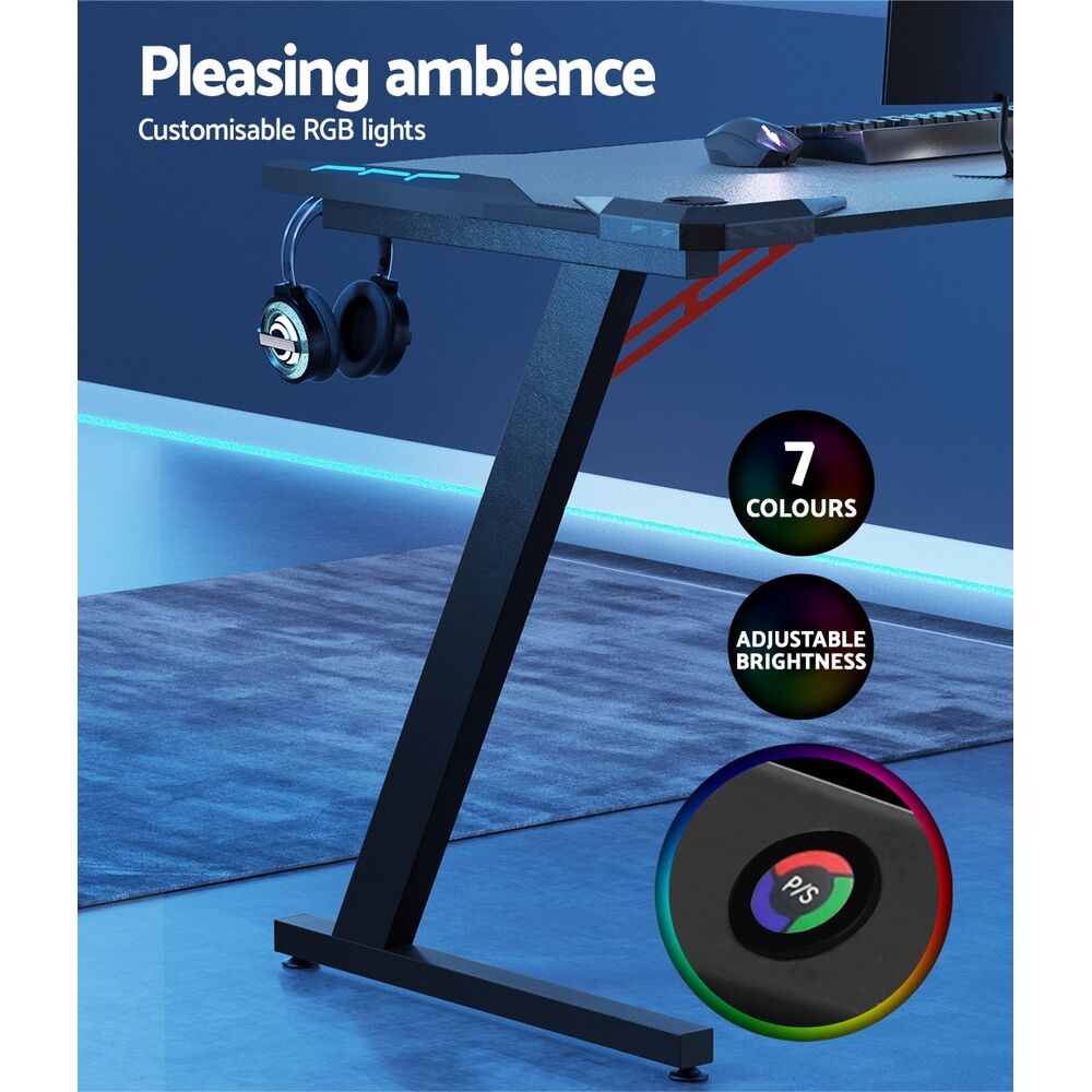 Artiss Gaming Desk Computer Desks LED Light 120CM Price