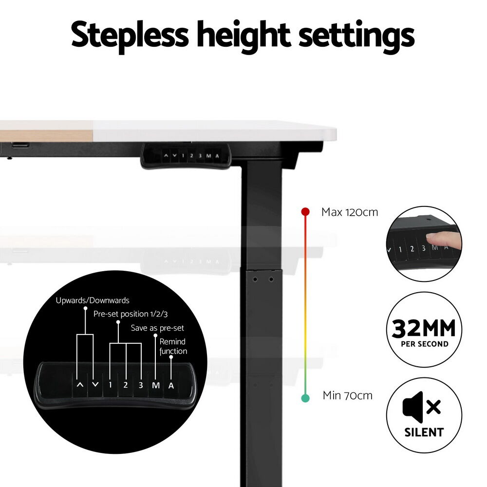 Artiss Standing Desk Motorised Electric Dual Motor 140cm Price