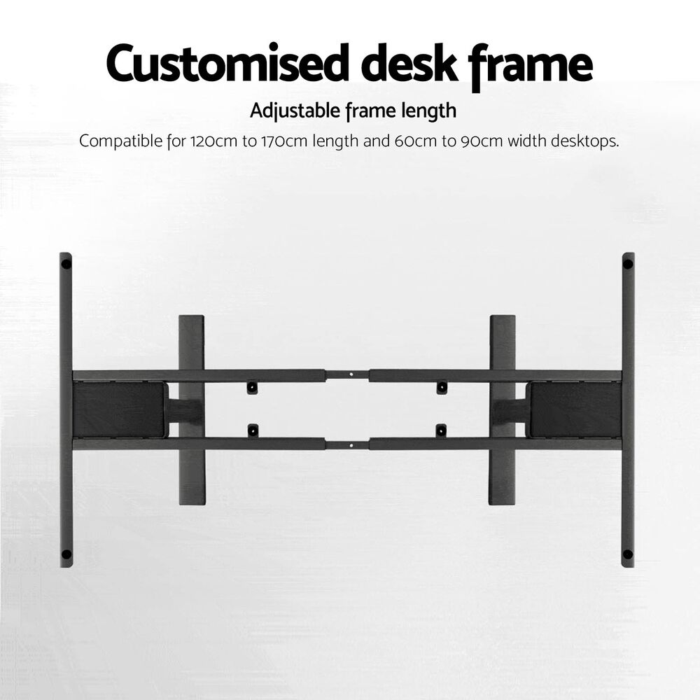 Standing Desk Sit Stand Motorised Adjustable Frame Only Dual Motor Black Price
