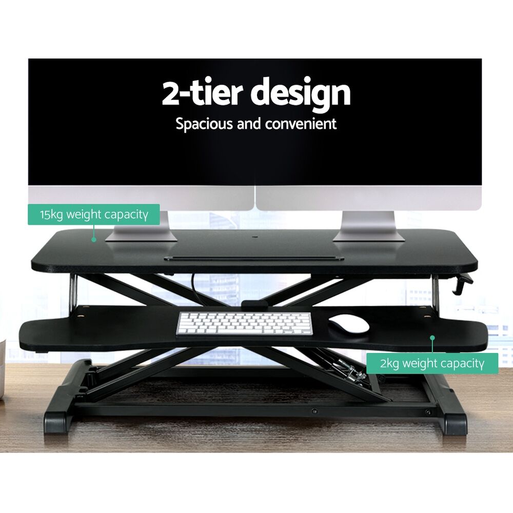 Standing Desk Riser Height Adjustable Black 80CM Price