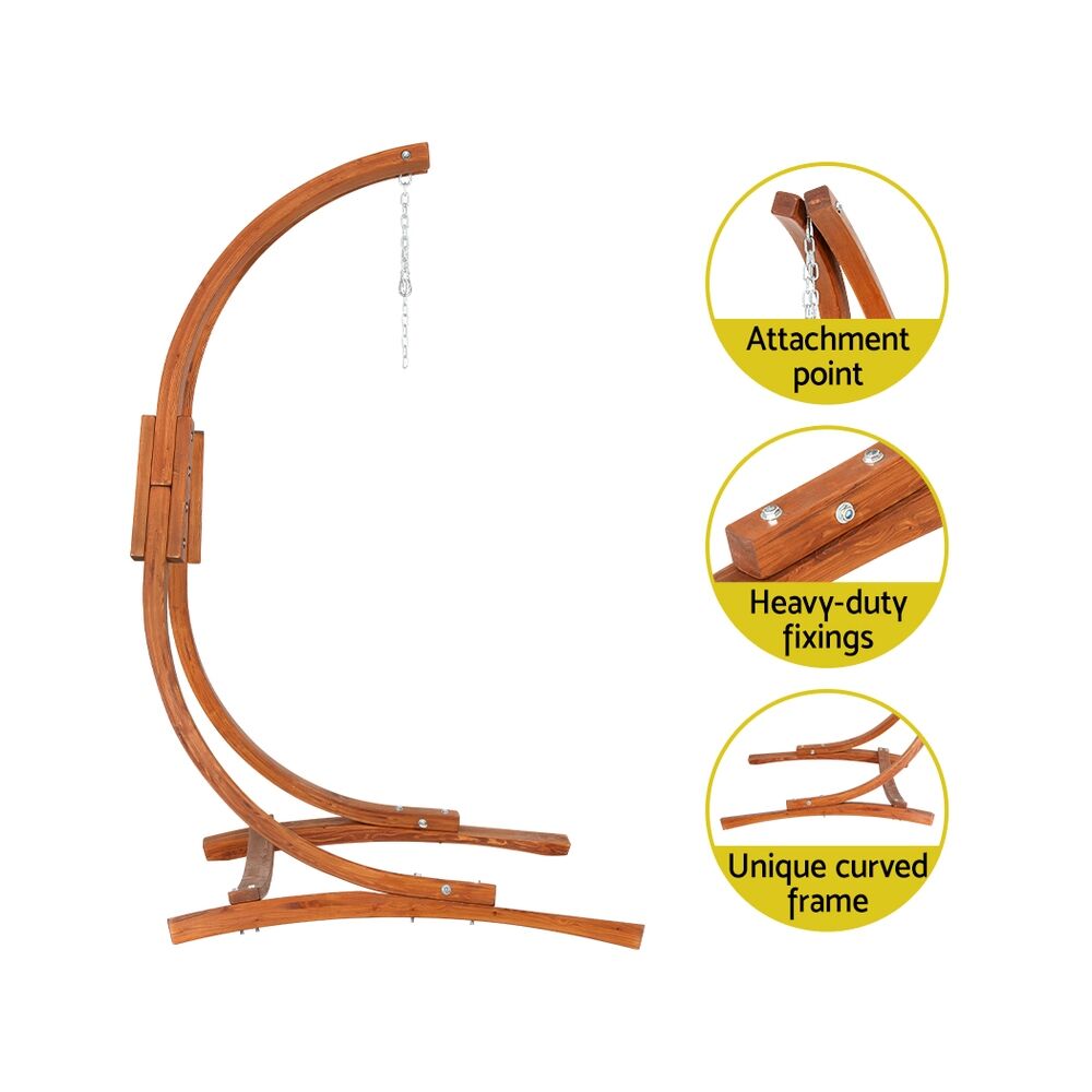 Hammock Chair Timber Outdoor Furniture Camping with Stand White Price