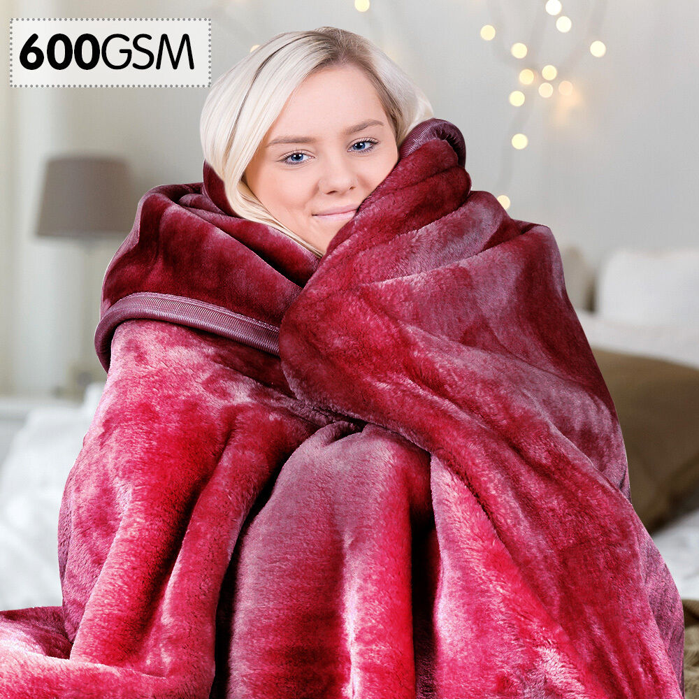 Hill 600GSM Faux Mink Blanket Double-Sided Queen Size Price