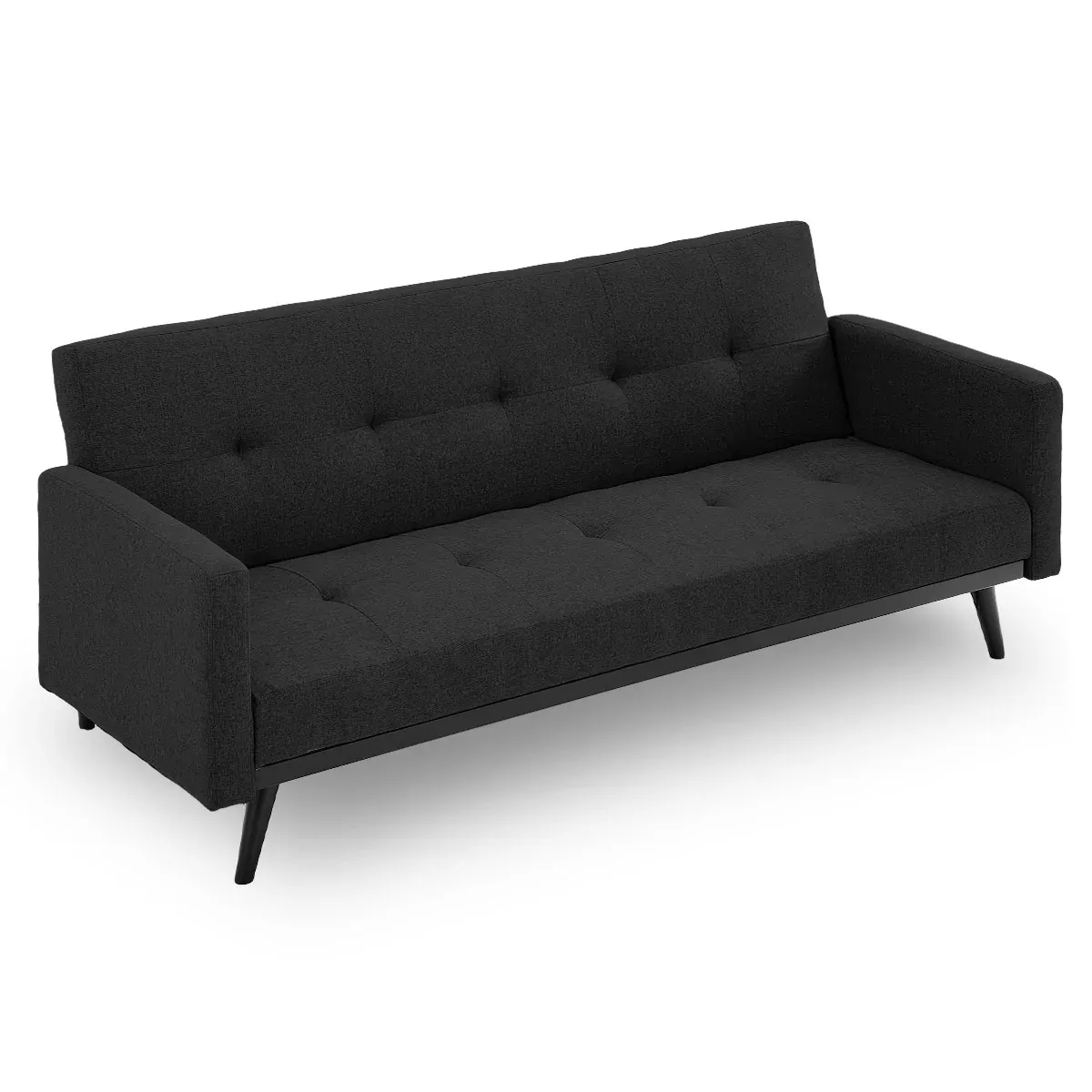 Harwich Tufted Faux Linen 3-Seater Sofa Bed with Armrests Price
