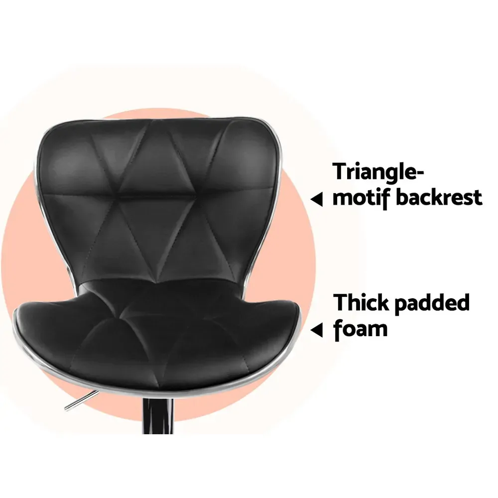 PU Leather Patterned Bar Stools - Chrome Price