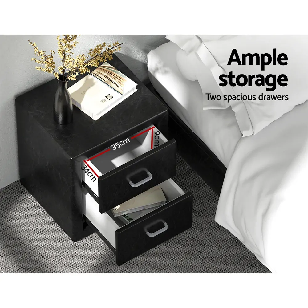 Hythe PVC Leather Bedside Table Price