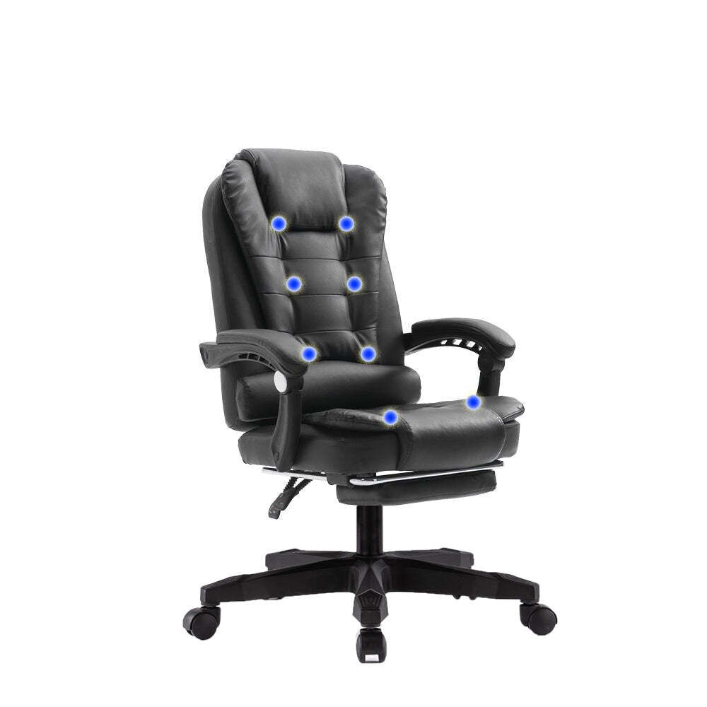 8 Point Massage Chair Executive Office Computer Seat Footrest Recliner Pu Leather Price