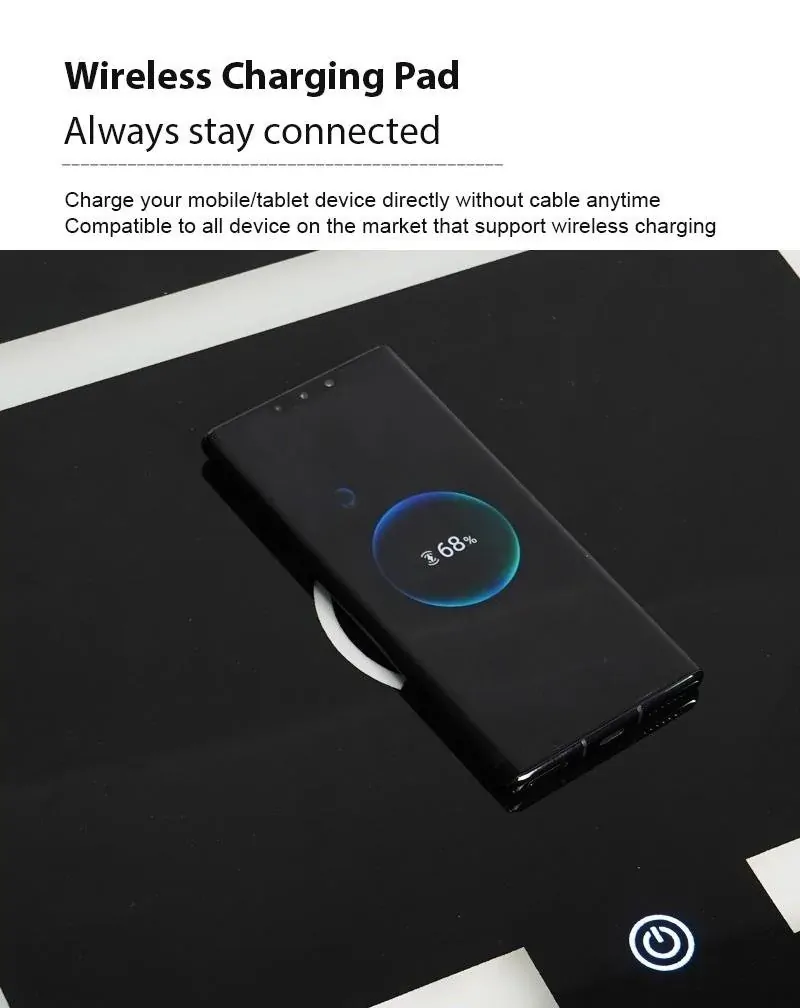Wembley Smart Bedside Tables Side 3 Drawers Wireless Charging USB Nightstand LED Light AU Black Price