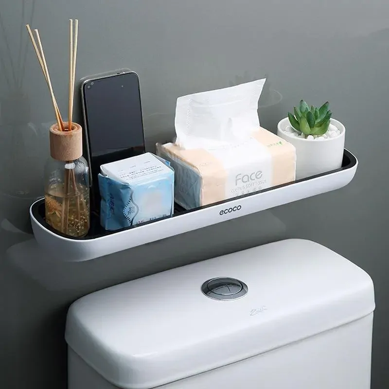 Bathroom Shelves Organizer Wall Mount Home Towel shelf Shampoo Rack With Towel Bar Storage Rack Bathroom Accessories Price