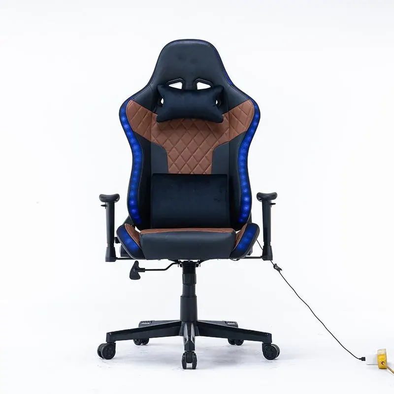 7 RGB Lights Bluetooth Speaker Gaming Chair Ergonomic Racing chair 165° Reclining Gaming Seat 4D Armrest Footrest Price