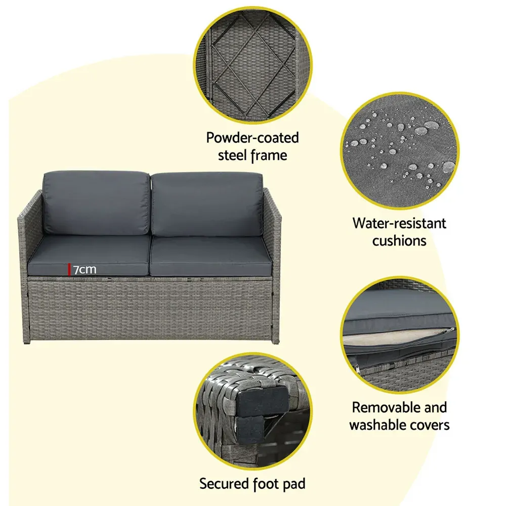 Outdoor Furniture Sofa Set Wicker Lounge Setting Table Chairs Price