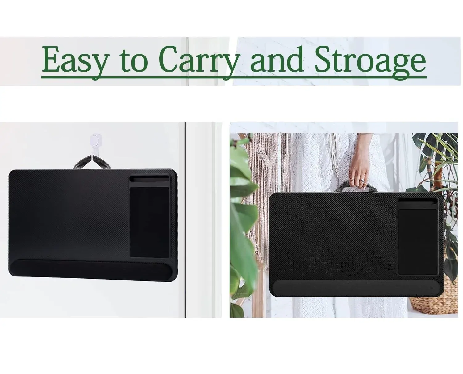 Portable Laptop Desk with Device Ledge, Mouse Pad and Phone Holder for Home Office Price