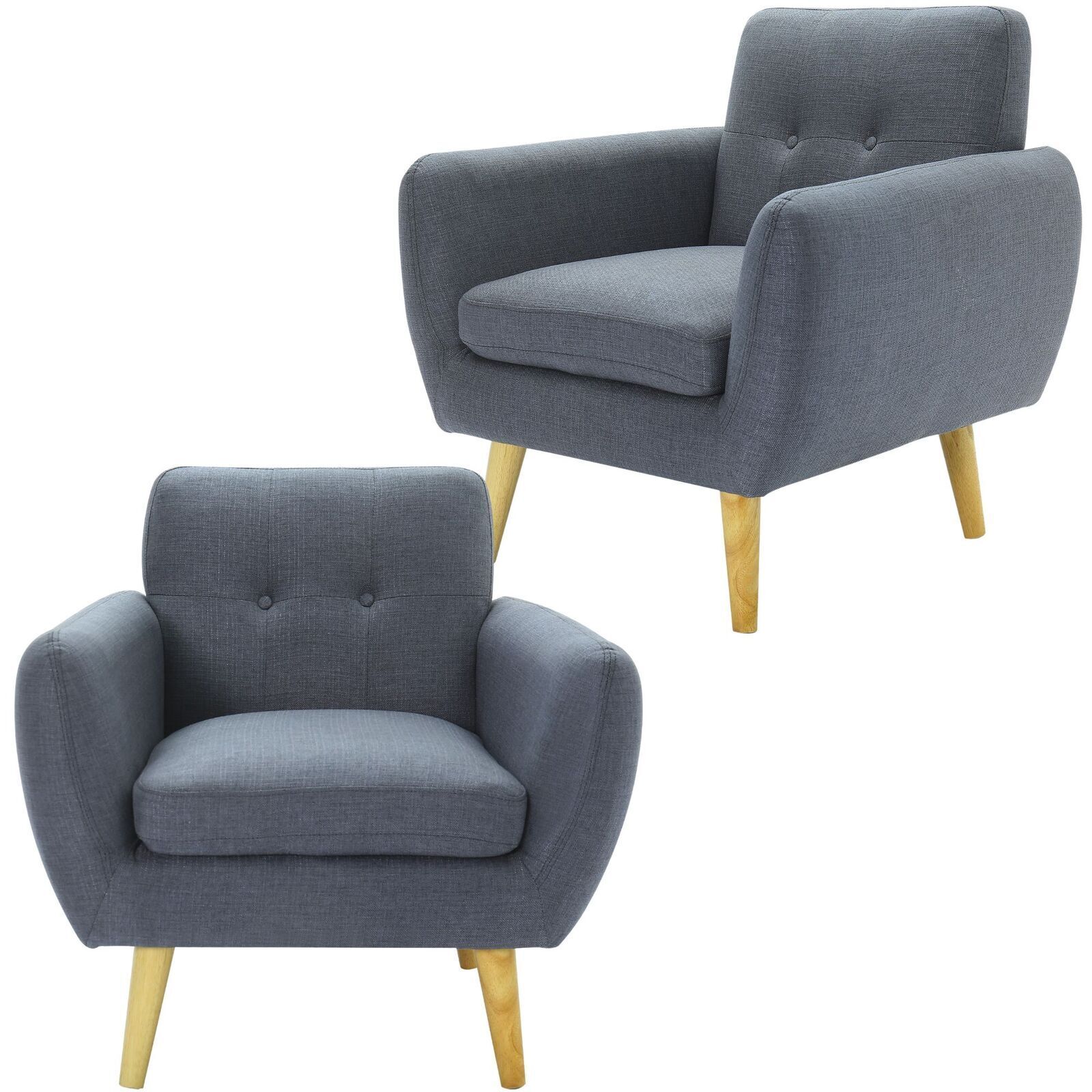Dane Single Seater Fabric Upholstered Sofa Armchair Lounge Couch Price