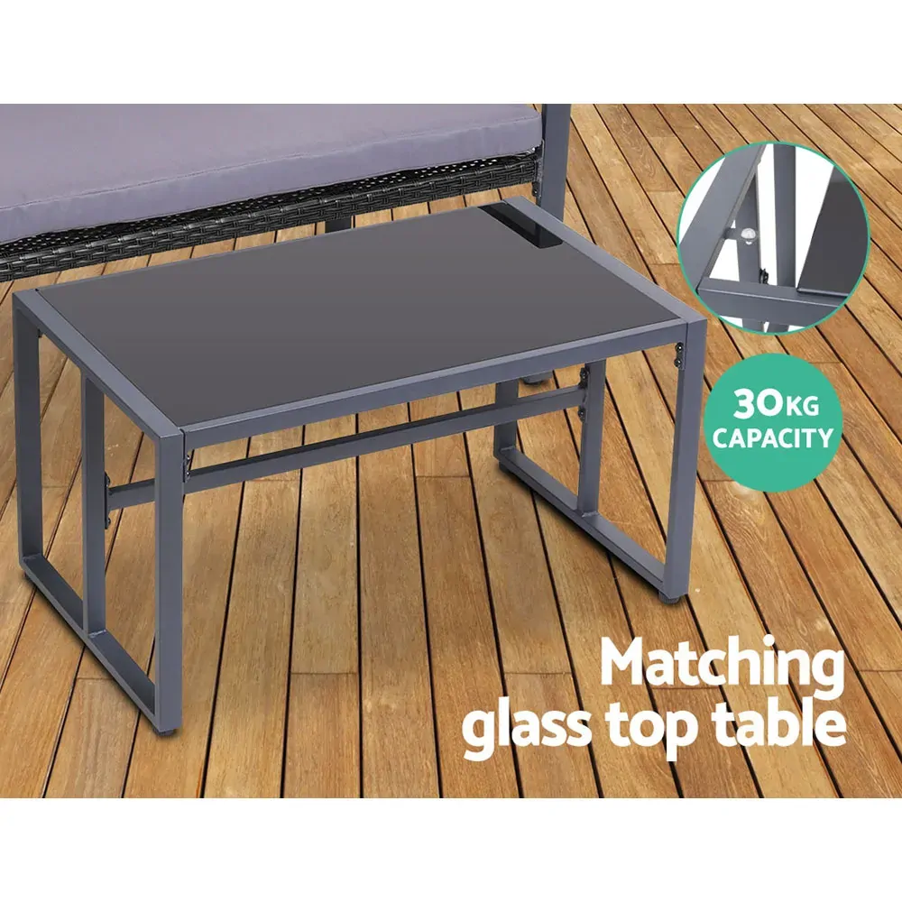 4PC Outdoor Furniture Patio Table Chair Black Price