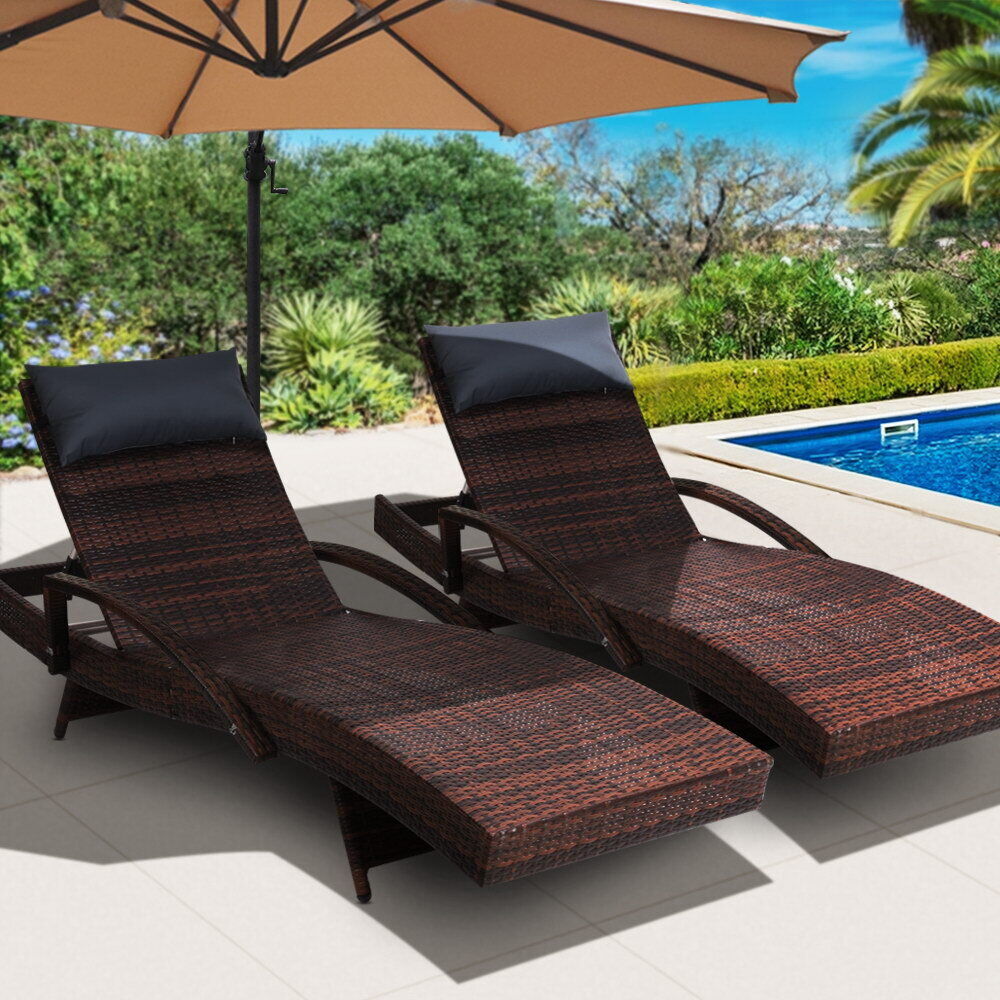 Outdoor Sun Lounge Furniture Day Bed Wicker Pillow Sofa Set Price