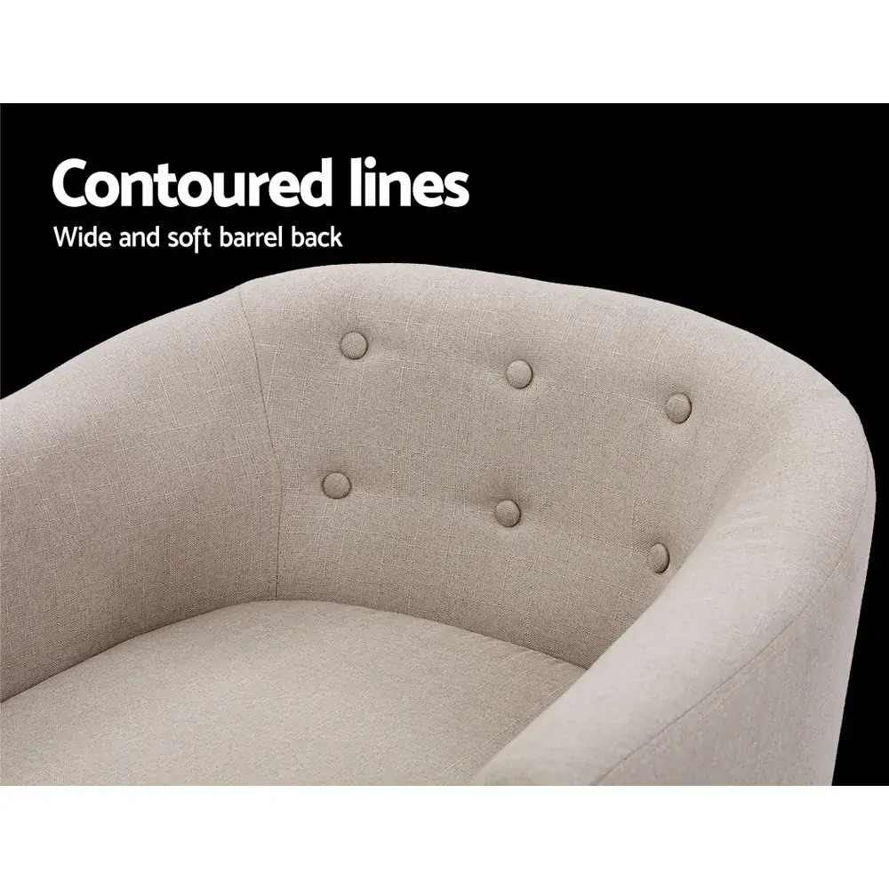 ADORA Armchair Tub Chair Single Accent Armchairs Sofa Lounge Fabric Price