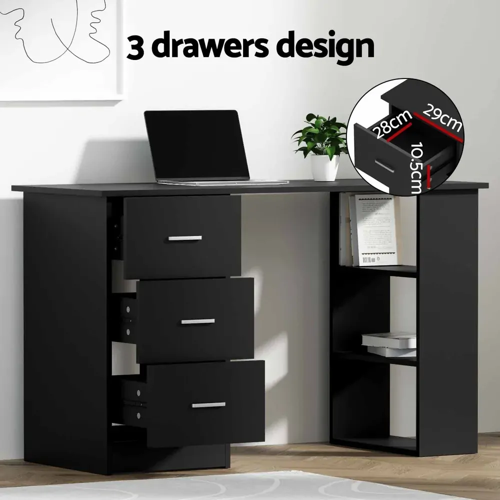 Office Computer Desk Student Study Table Workstation 3 Drawers 120cm Price