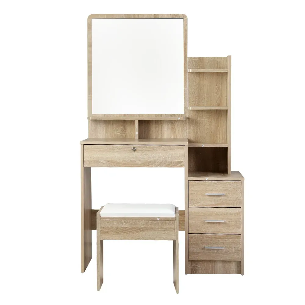 Dressing Table Mirror Stool Set Vanity Makeup Desk Organizer Drawer Price