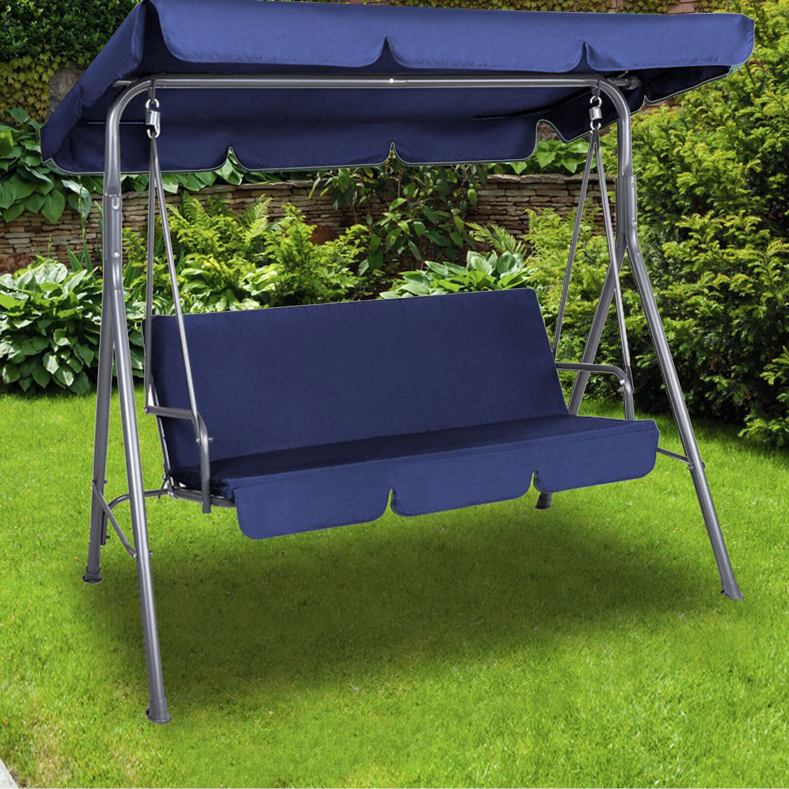 Outdoor Swing Bench Seat Chair Canopy Furniture 3 Seater Garden Hammock Price