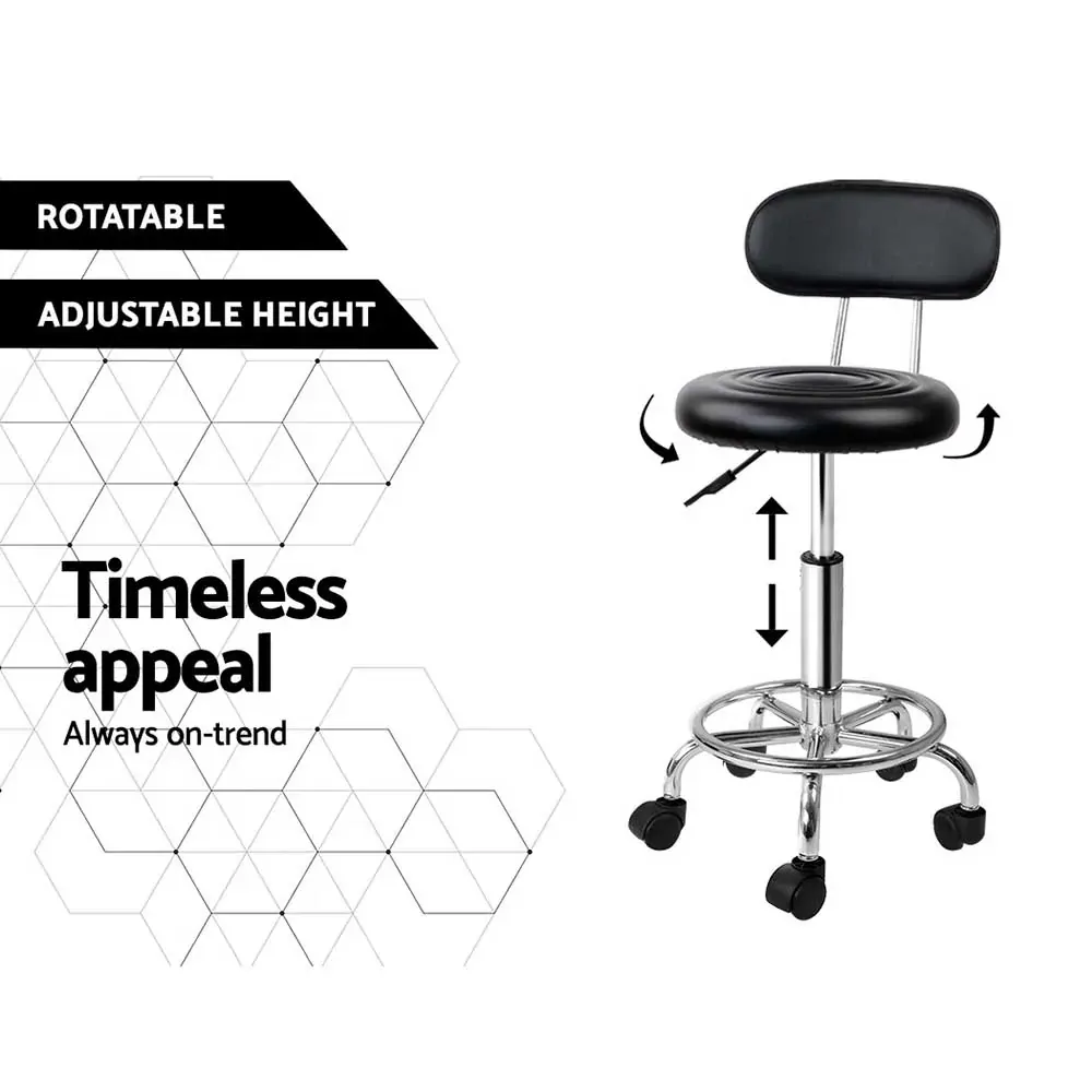Salon Stool Swivel Chair Backrest Barber Hairdressing Hydraulic Height Price