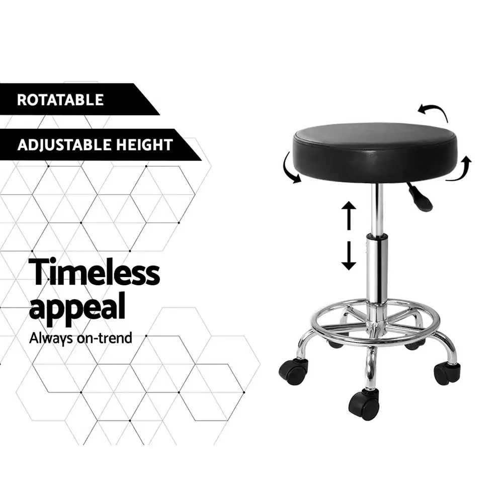 Round Salon Stool PU Swivel Barber Hair Dress Chair Hydraulic Lift Price
