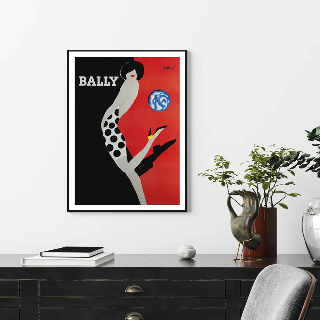 Fashion Bally Black Frame Canvas Wall Art Price