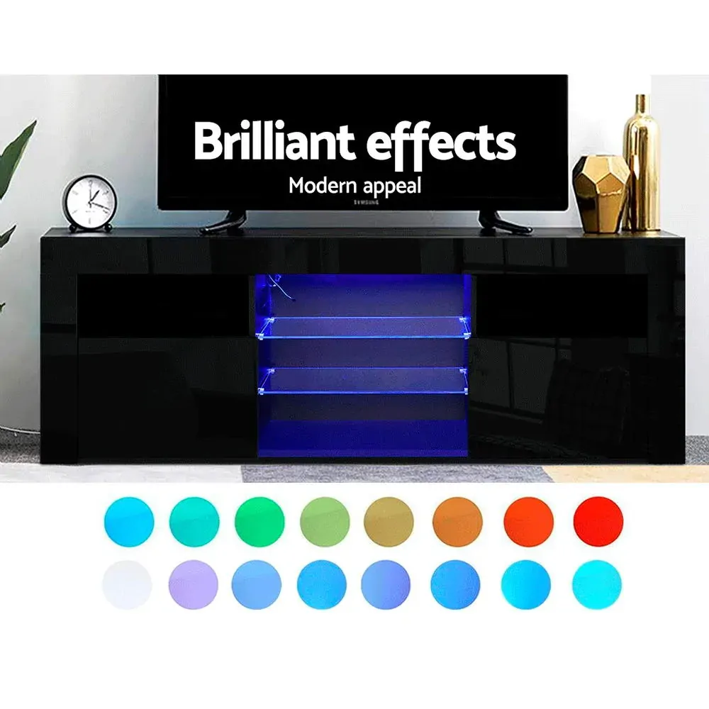 Adel TV Cabinet Entertainment Unit Stand RGB LED Gloss Furniture 160cm Price