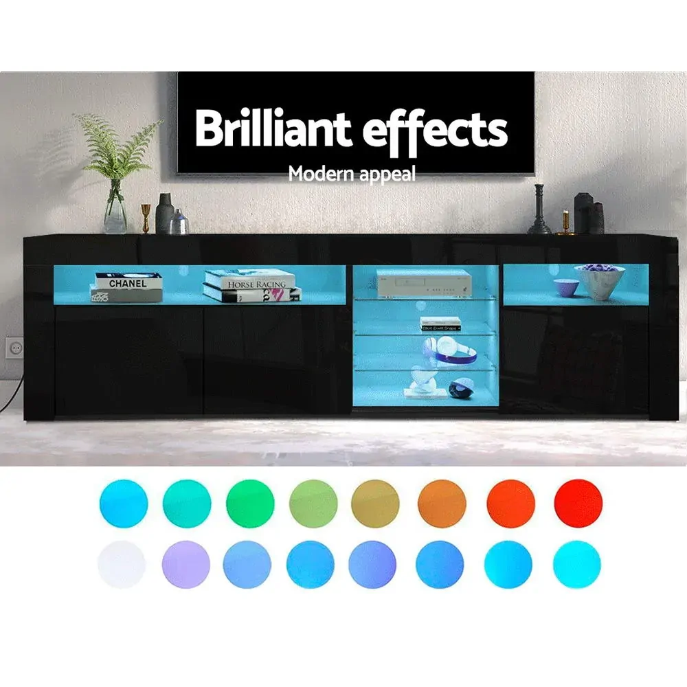 Amity TV Cabinet Entertainment Unit Stand RGB LED Gloss 3 Doors 180cm Price