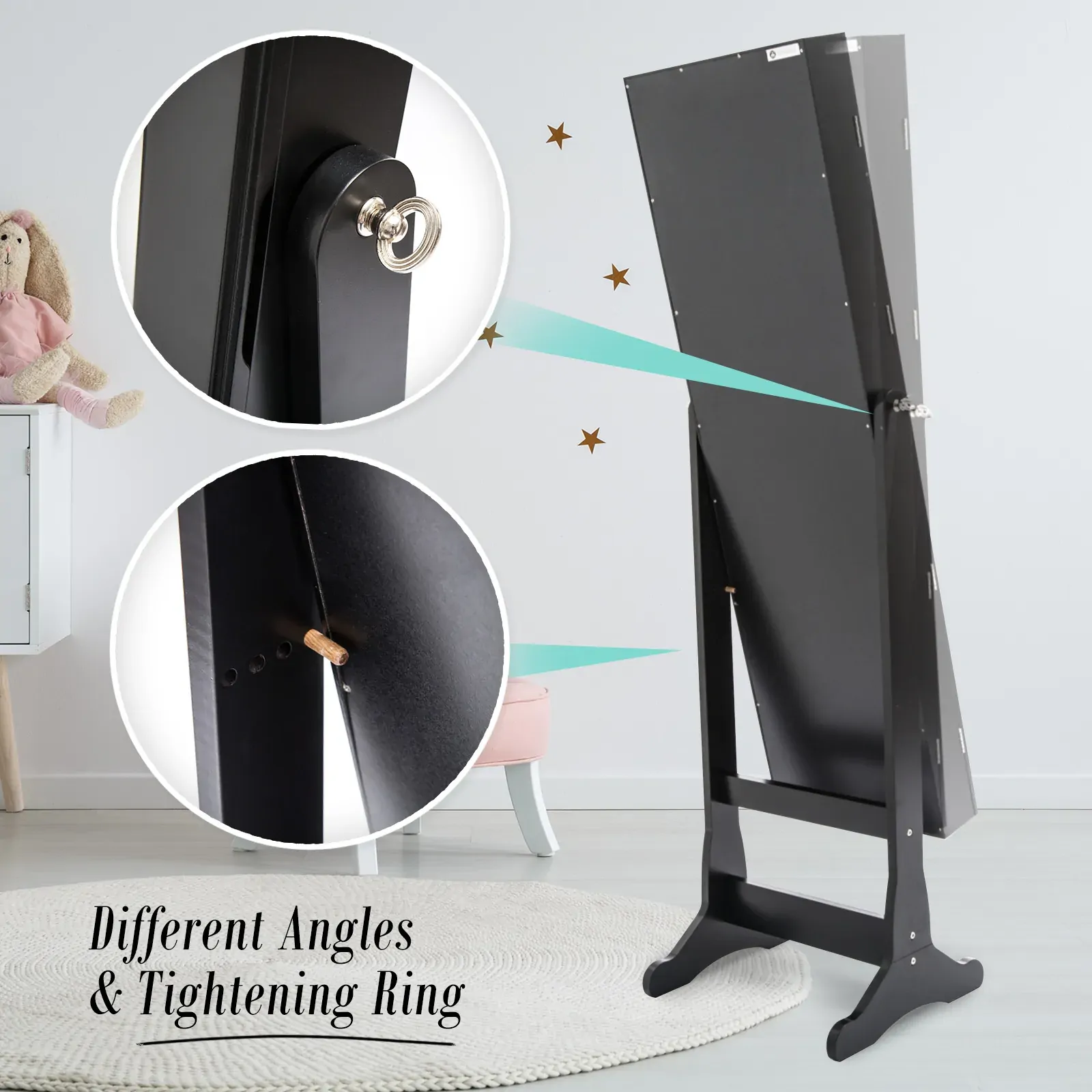 La Bella Mirror Jewellery Cabinet LOWE 146cm Organiser 2 Drawers Price