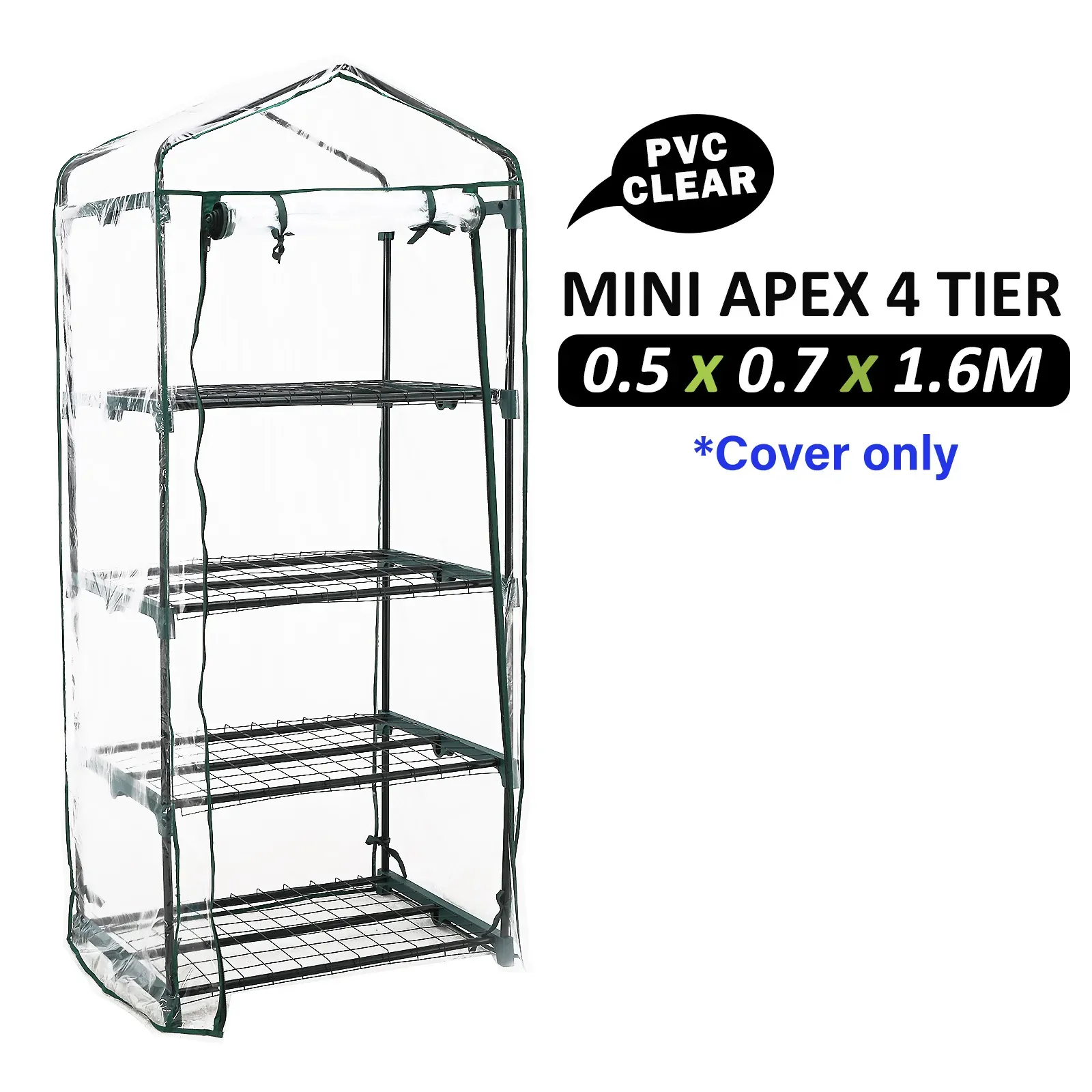 Home Ready Apex Mini Garden Greenhouse Shed PVC Cover Only Price