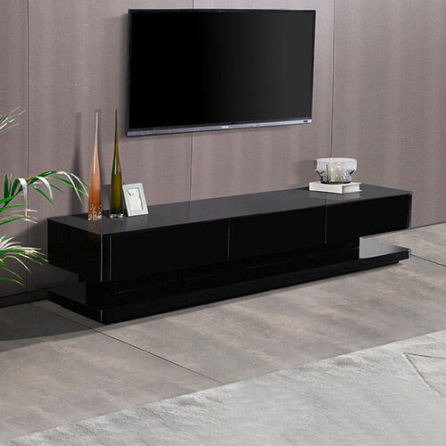 Burslem TV Cabinet with 3 Storage Drawers With High Glossy Assembled Entertainment Unit Price