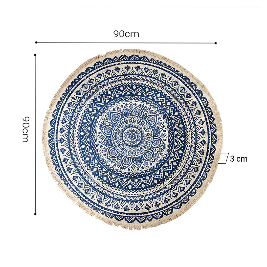 Carpet Soft Linen Bohemian Non-Slip Floor Retro Minimalist Round Rug Home Decor with Tassels Price