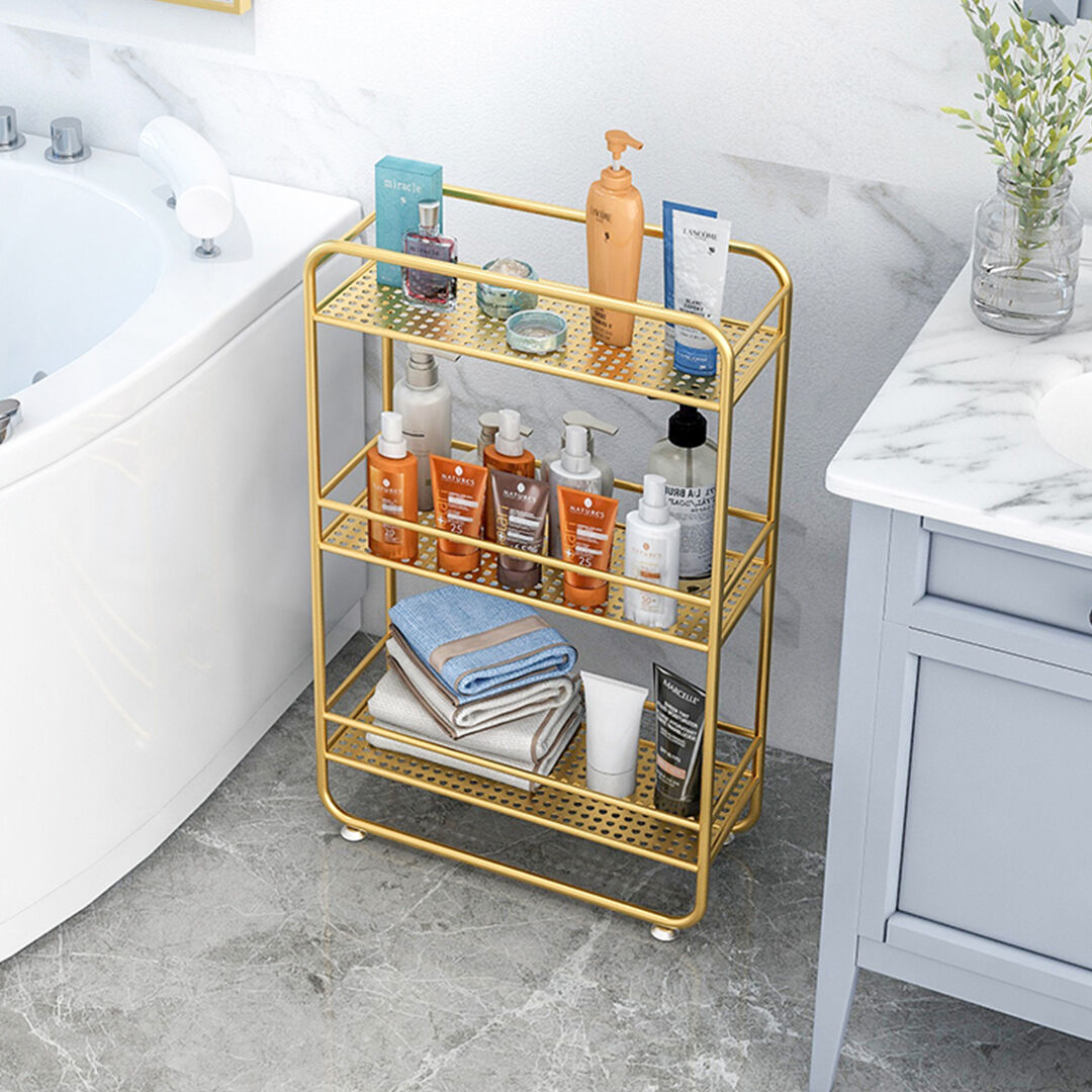 3 Tier Rectangular Bathroom Shelf Multifunctional Storage Display Rack Organiser Price