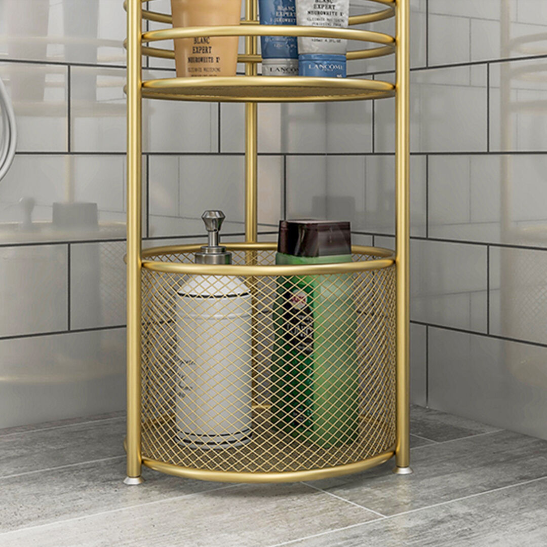 3 Tier Bathroom Freestanding Storage Shelf Multifunctional Display Rack Organiser with Basket Price