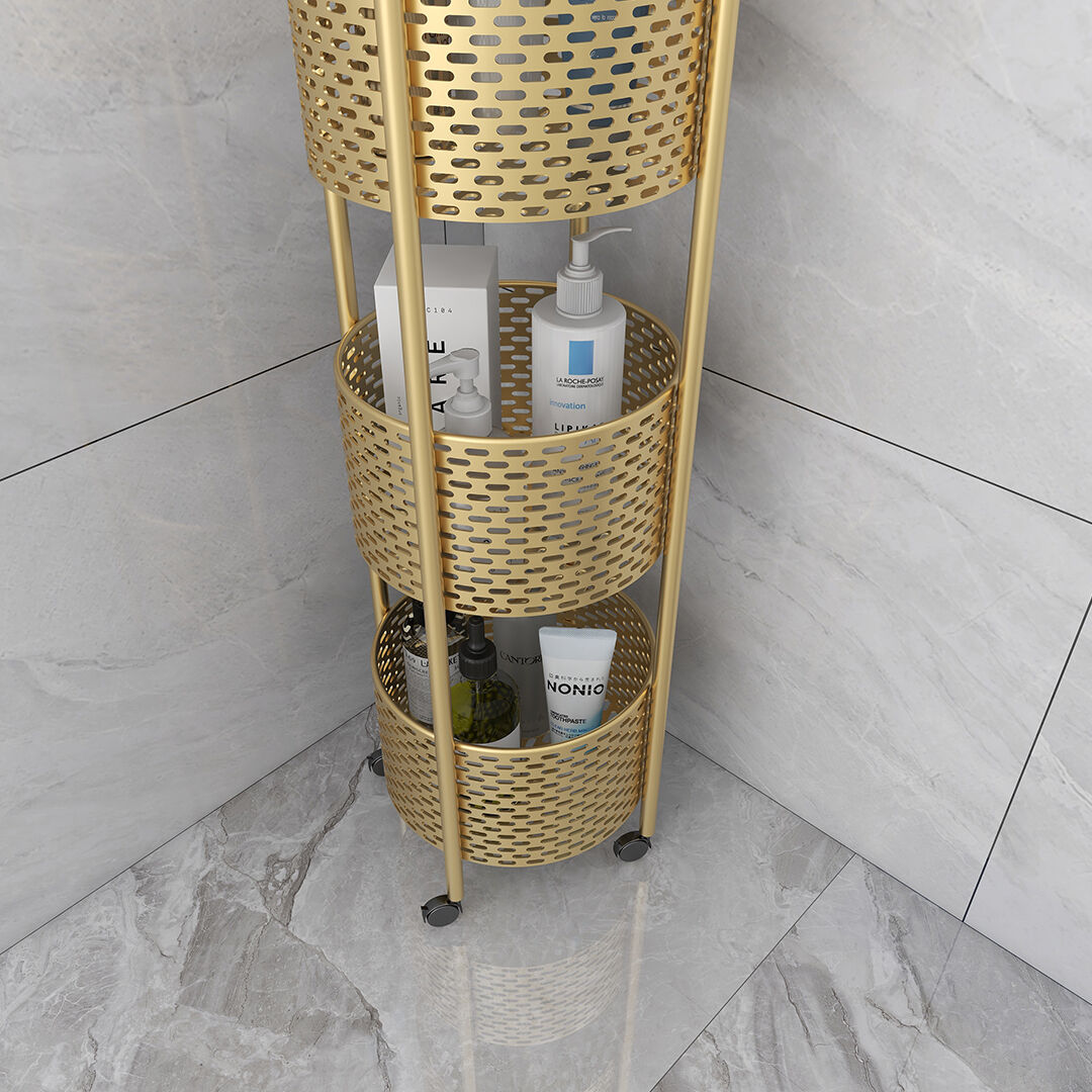 3 Tier Bathroom Shelf Multifunctional Storage Display Rack Organiser with wheels Price