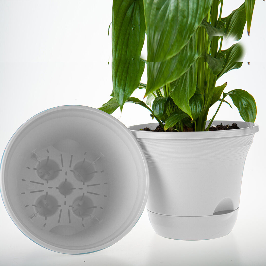 20cm Plastic Plant Pot Self Watering Planter Flower Bonsai Indoor Outdoor Garden Decor Price