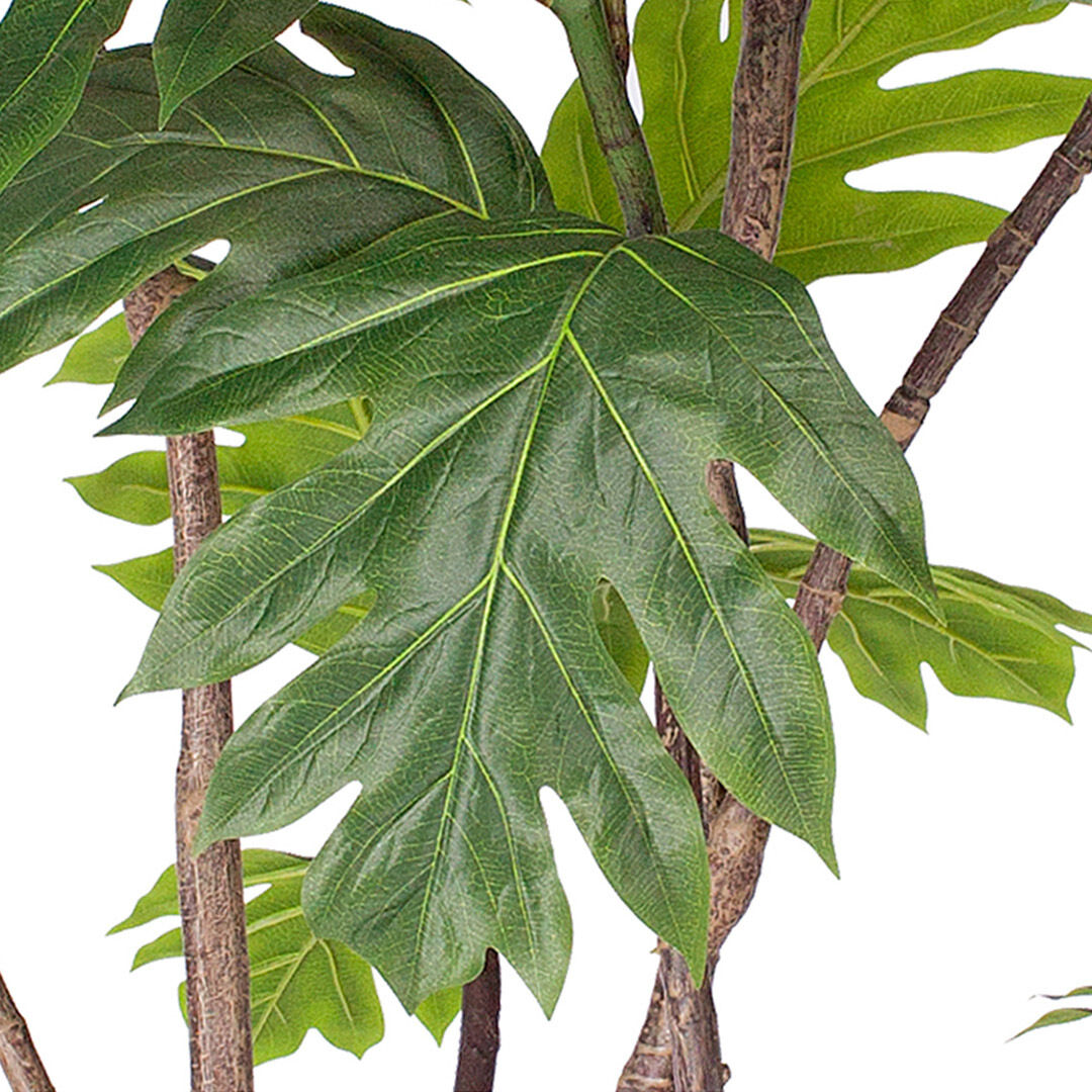 90cm 2-Trunk Artificial Natural Green Split-Leaf Philodendron Tree Fake Tropical Indoor Plant Home Office Décor Price