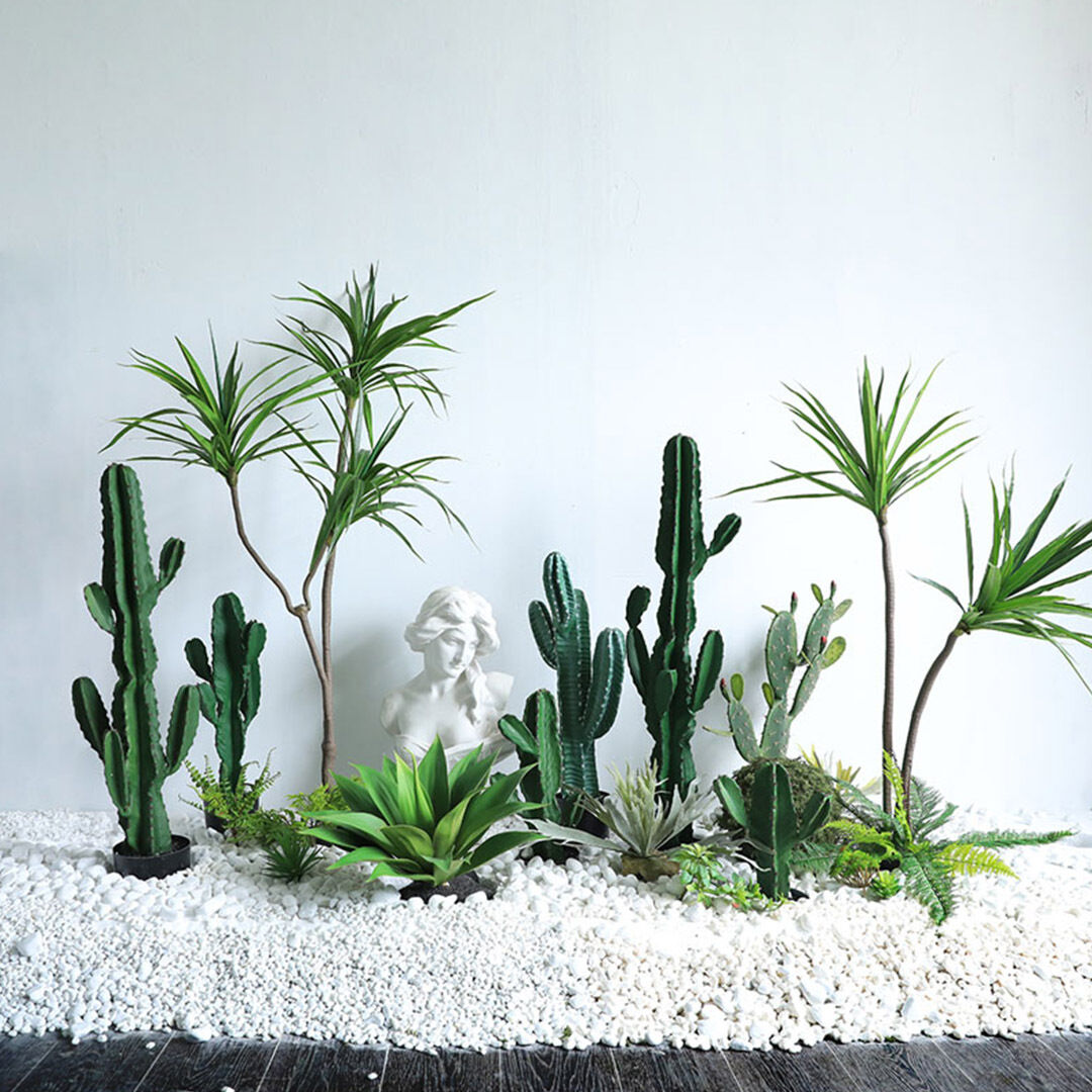 70cm Green Artificial Indoor Cactus Tree Fake Plant Simulation Decorative 5 Heads Price