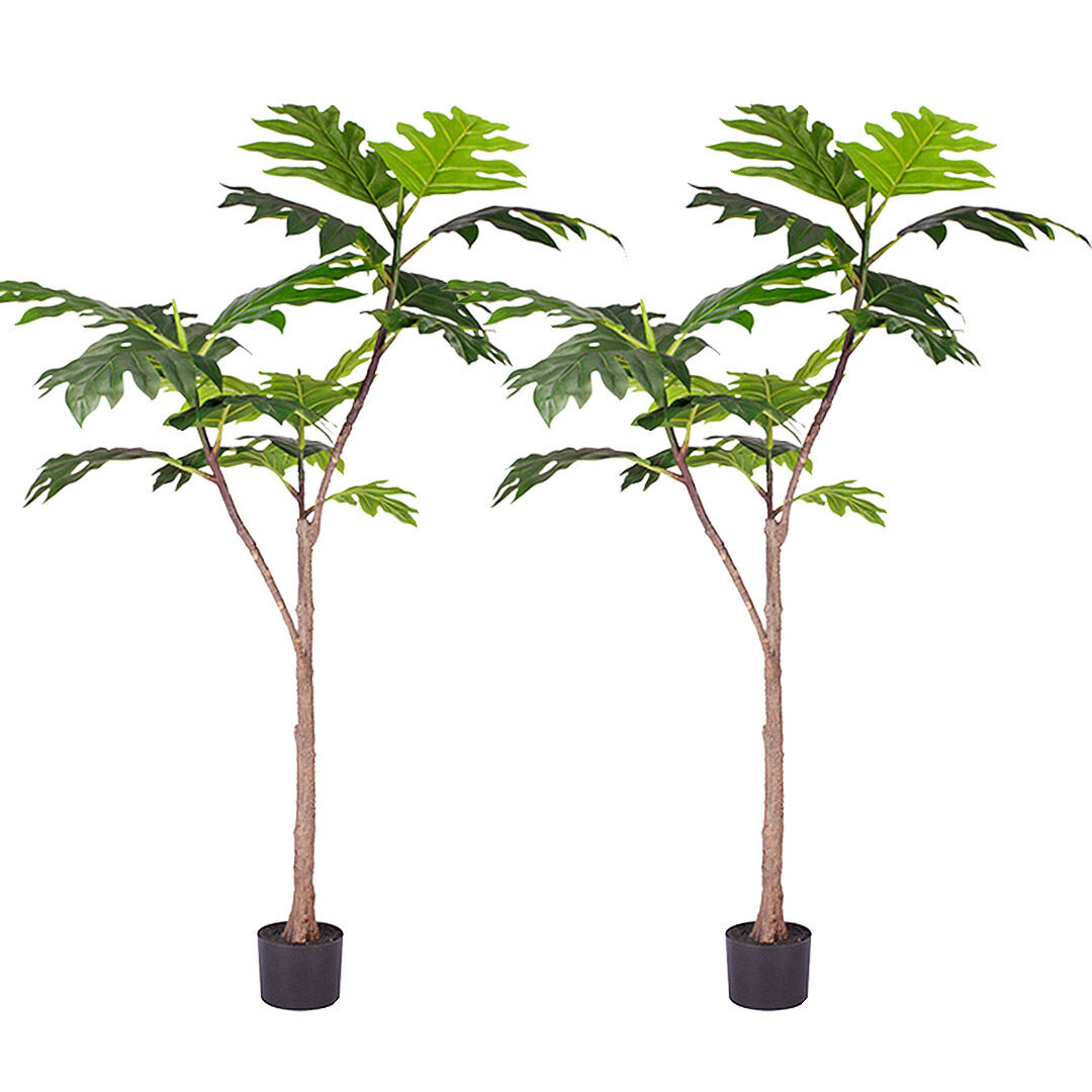 Artificial Natural Green Split-Leaf Philodendron Tree Fake Tropical Indoor Plant Home Office Decor Price