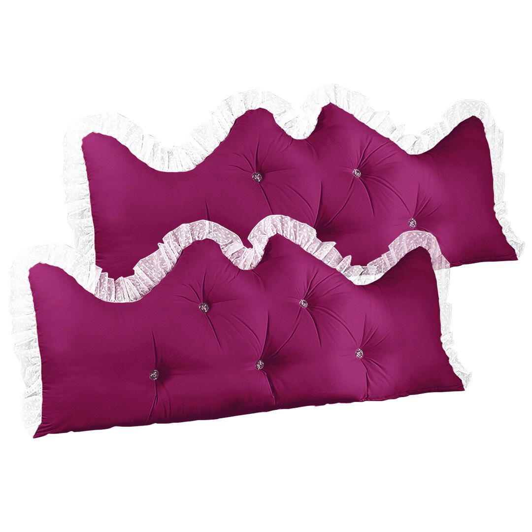 Princess Bed Pillow Headboard Backrest Bedside Tatami Sofa Cushion with Ruffle Lace Home Decor Price