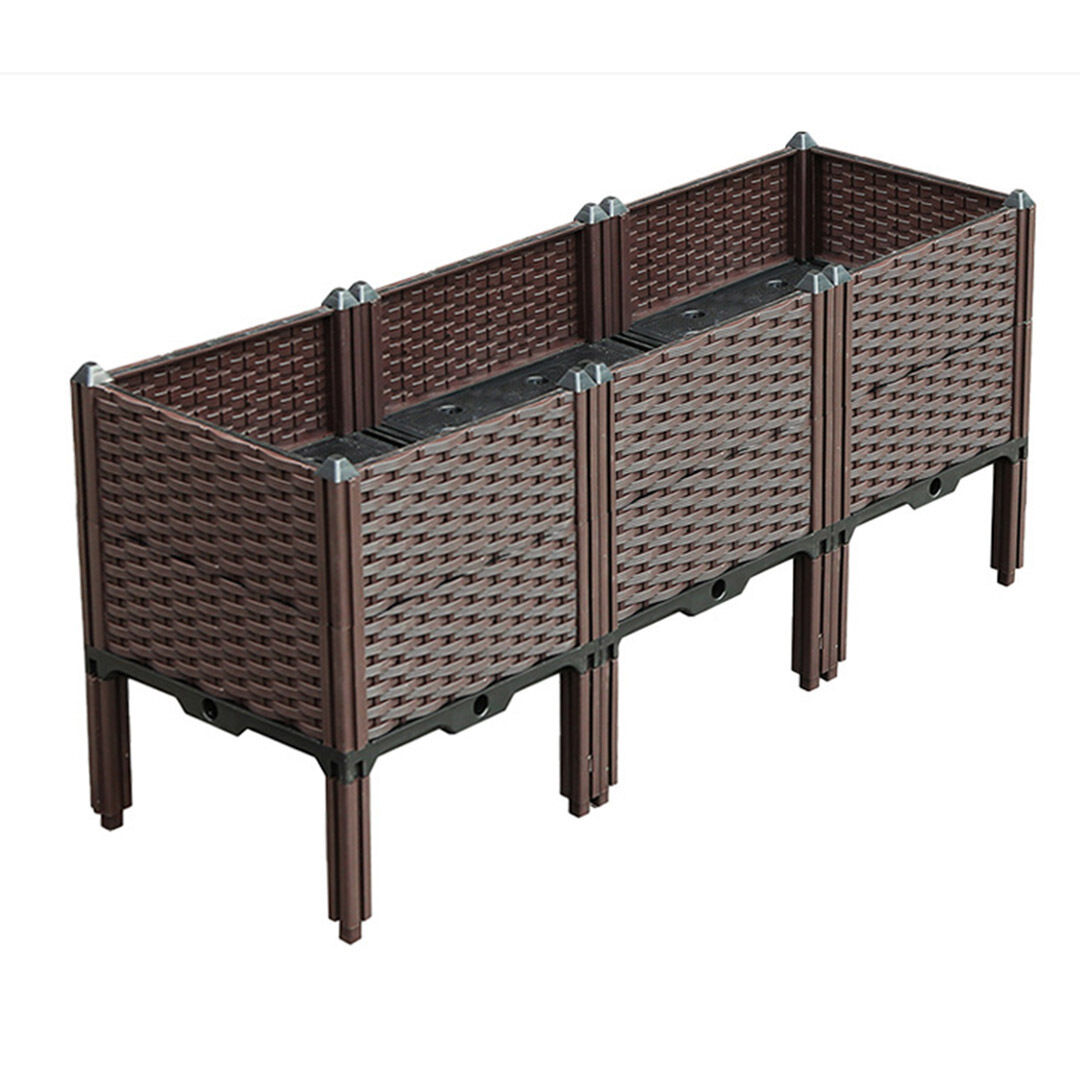 Elevated Raised Garden Bed Plants Vegetable Herb Flower Outdoor Plastic Planter Box Price