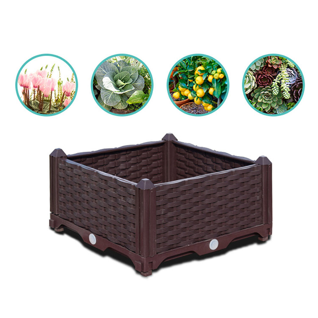 80CM Elevated Raised Garden Bed Plants Vegetable Herb Flower Outdoor Plastic Planter Box Price