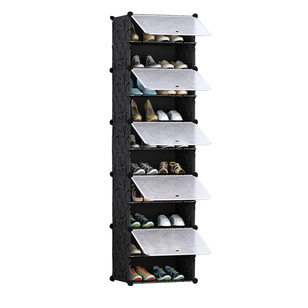 Shoe Rack Organizer Sneaker Footwear Storage Stackable Stand Cabinet Portable Wardrobe with Cover Price