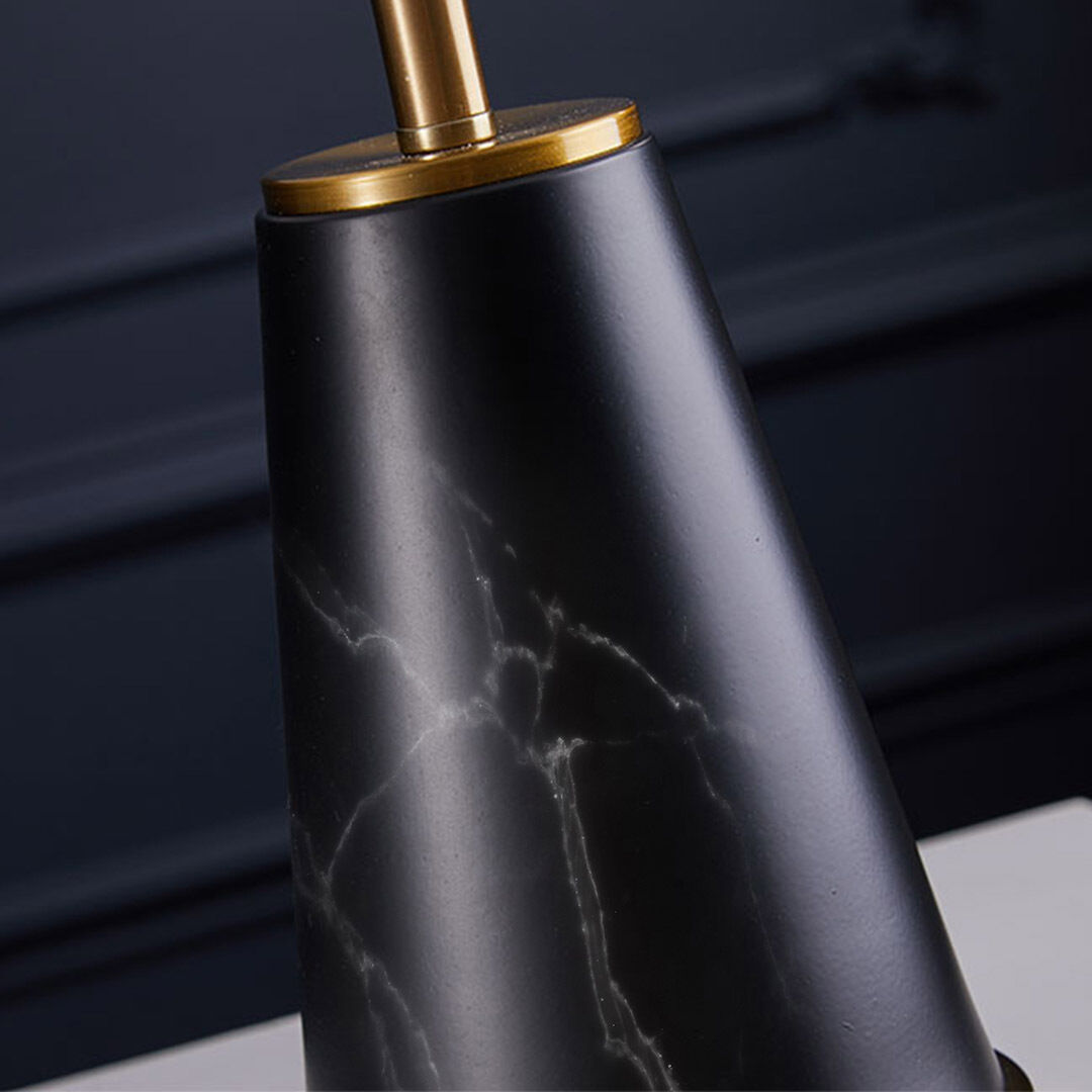 68cm Black Marble Bedside Desk Table Lamp Living Room Shade with Cone Shape Base Price