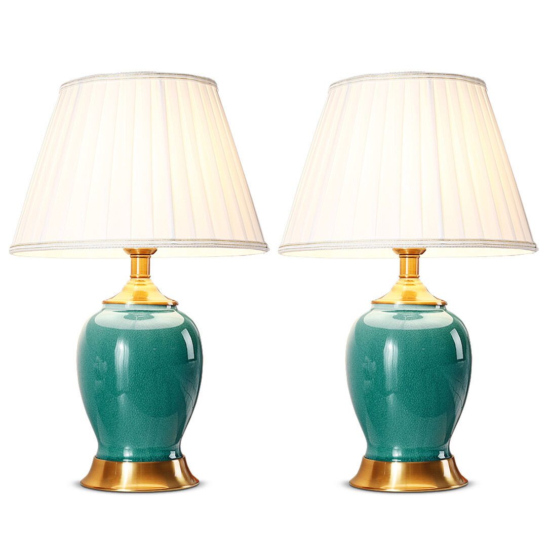Ceramic Oval Table Lamp with Gold Metal Base Desk Lamp Price