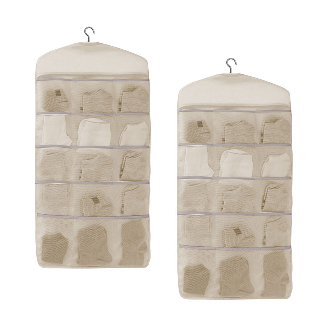 Double Sided Hanging Storage Bag Underwear Bra Socks Mesh Pocket Hanger Home Organiser Price