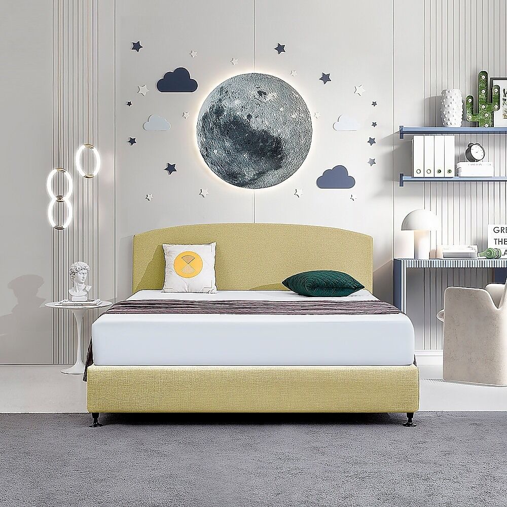 Linen Fabric Bed Curved Headboard Bedhead Price