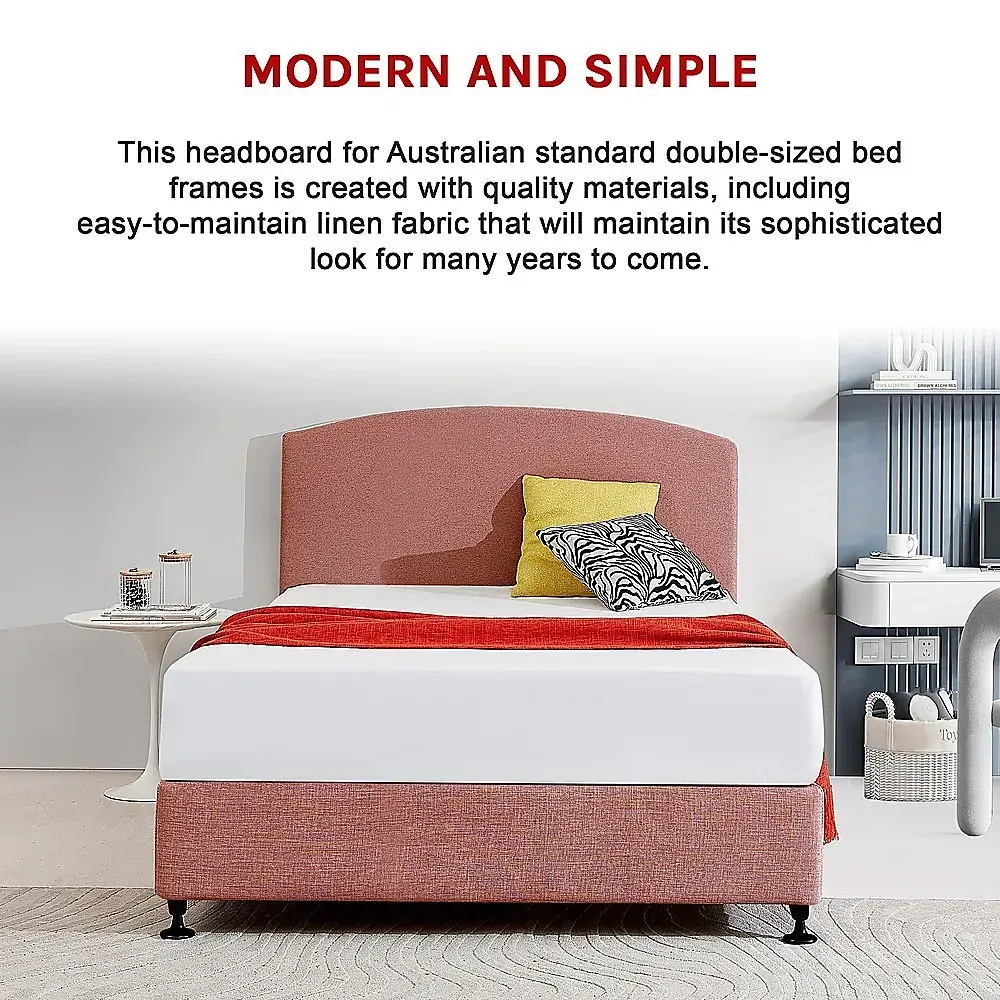 Linen Fabric Bed Curved Headboard Bedhead Price