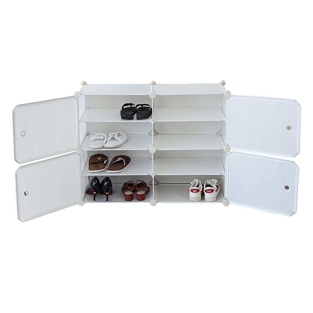 White Cube DIY Shoe Cabinet Rack Storage Portable Stackable Organiser Stand. Price